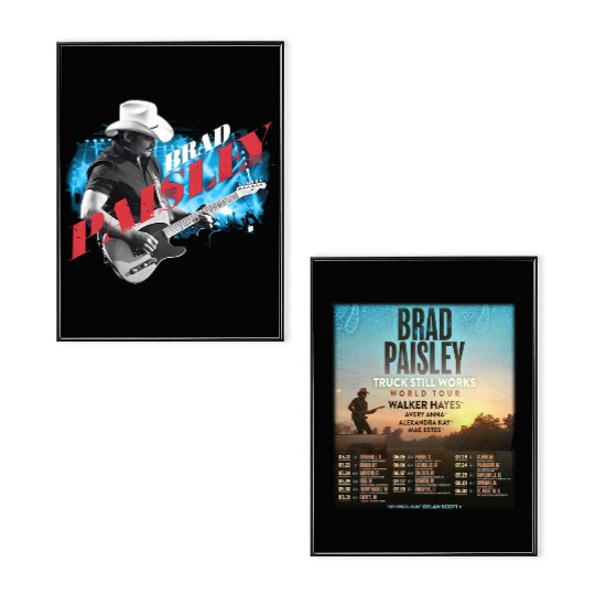 Brad Paisley Poster Set, 2025 Brad Paisley Truck Still Works World Tour Poster Set, Brad Paisley Concert, Brad Paisley Fan Poster Set, Brad Paisley Merch