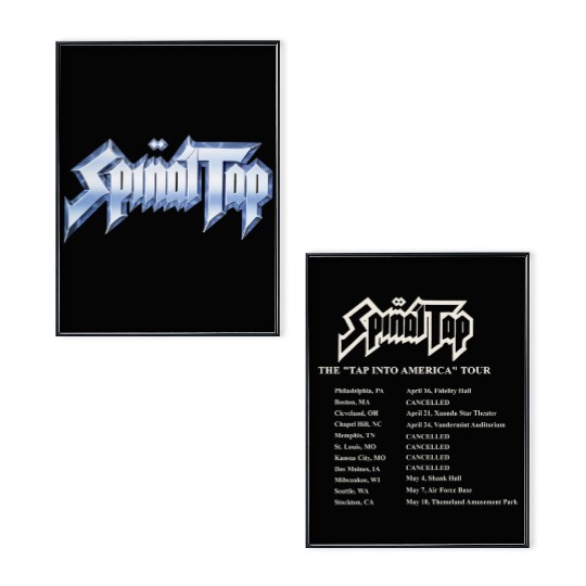Discover VINTAGE SPINAL TAP TOUR Band Black Poster Set