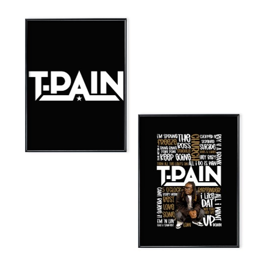 tpain Poster Set tpain song title Poster Set t-pain merch