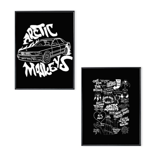 Vintage Arctic Monkeys Concert Poster Set, Acid Washed Rock Poster Set, Indie Band Merch, Perfect Gift for Tour Fans