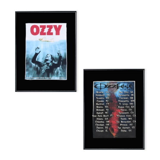 Ozzy Osbourne 2 side Tour 2003 black Poster Set Reprint digital Poster Set vtg