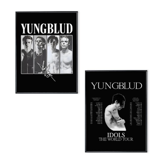 Yungblud 2025 Concert Poster Set, 2025 Yungblud Idols World Tour Poster Set, Yungblud Idols Poster Set