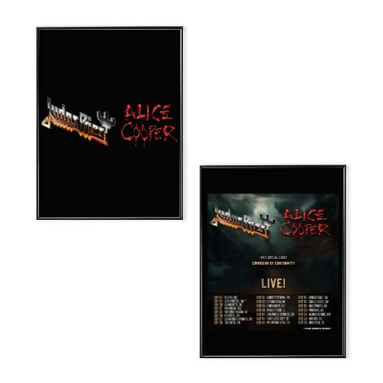 Judas Priest And Alice Cooper North American Tour 2025 Fall Two Sided Poster Set