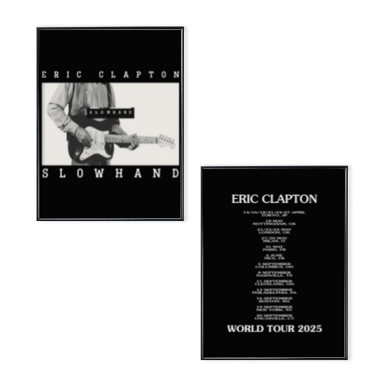Eric Clapton Slowhand 2025 World Tour Double Sided Poster Set