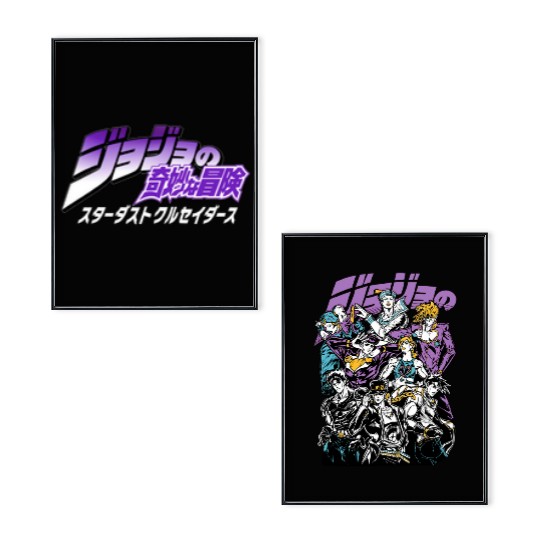 Anime Jojo Bizarre Adventure Printed Men Women Zipper Poster Set