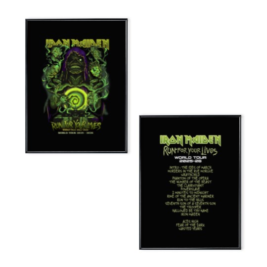 Iron Maiden World Tour 2025-2026 3D Poster Set