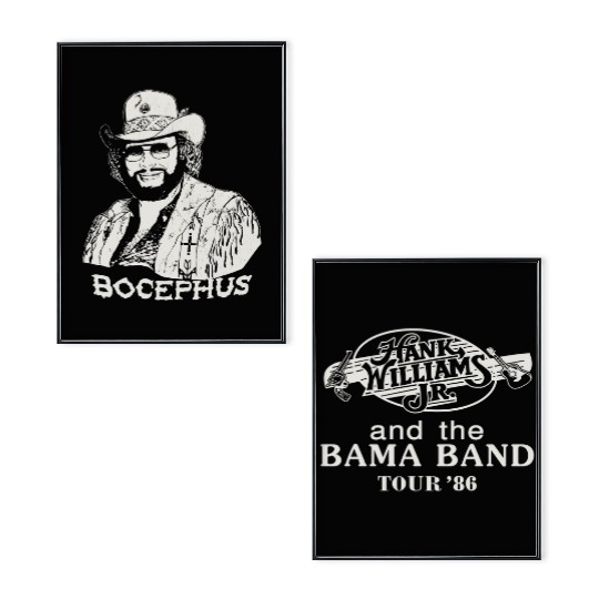 Hank Williams Jr Bocephus Tour Poster Set Vintage Style Gift For Fan