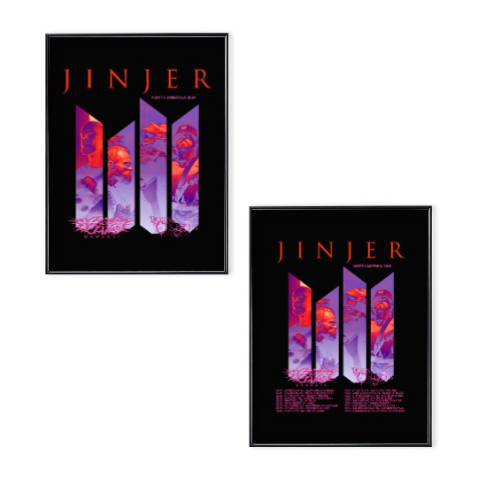 Jinjer 2024 North American Tour Poster Set, Jinjer Band Poster Set