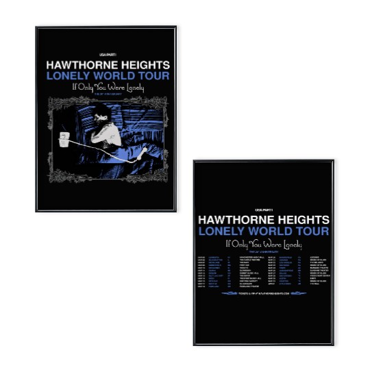 Discover Hawthorne Heights Lonely World Tour 2026 Poster Set
