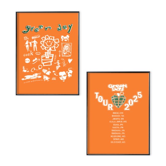 Green Day Tour 2025 Poster Set