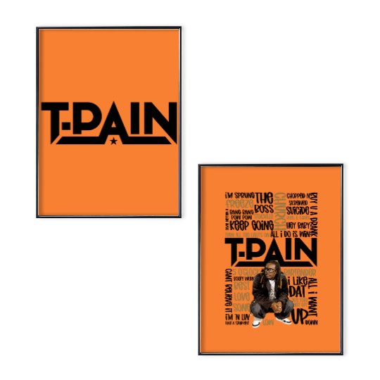 tpain Poster Set tpain song title Poster Set t-pain merch