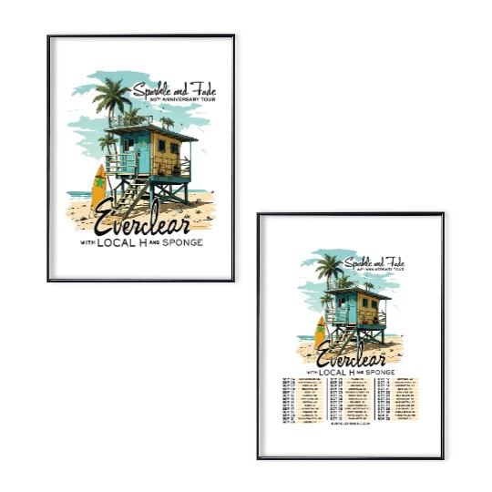 Everclear Sparkle And Fade 30th Anniversary Tour 2025 Poster Set