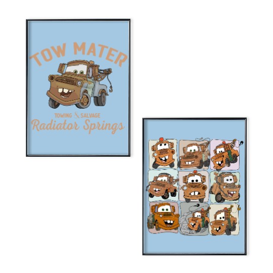 Two-Sided Tow Mater Poster Set, Disneyland Family Poster Set