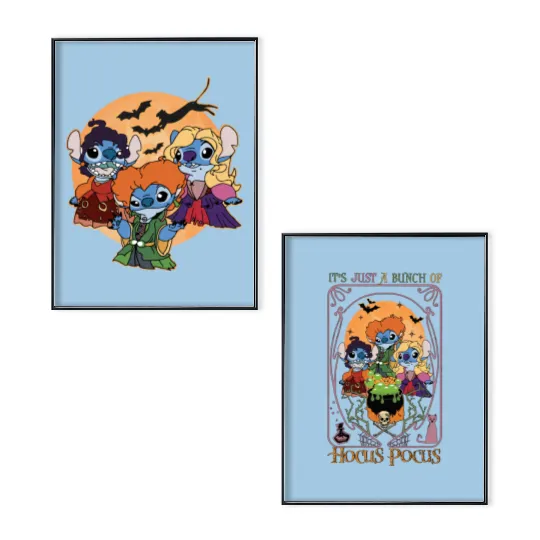 Disney Stitch Hocus Pocus Poster Set, Just A Bunch Of Hocus Pocus Tarot Card