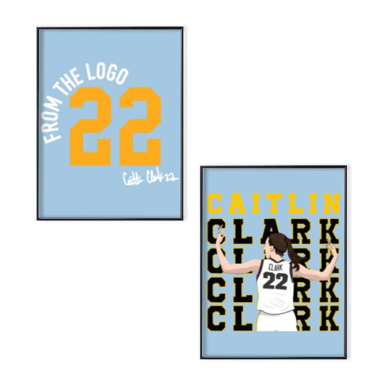 Caitlin Clark Poster Set, American Clark 22 Basketball Poster Set, Gift For Her