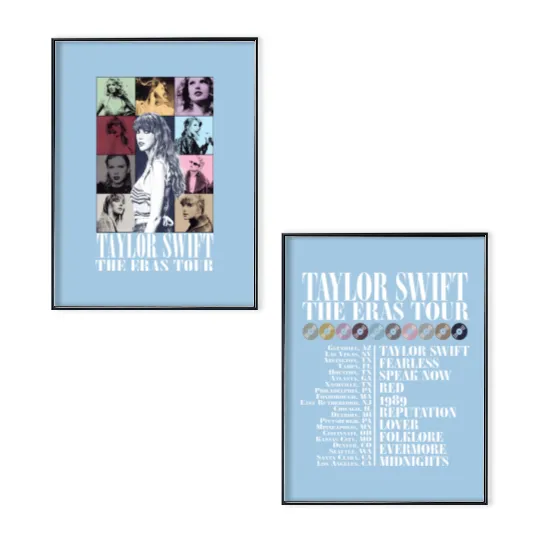Two Sided Eras Tour Concert Poster Set, Long Live Poster Set, Concert Outfit, Her Song Lyric Poster Set,Eras Tour Poster Set, TS Merch Poster Set,Eras Tour Movie Poster Set