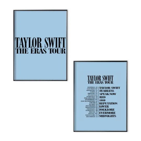 Eras Tour Blue Crewneck TS Merch Poster Set Dupe Gildan