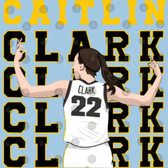 Caitlin Clark Poster Set, American Clark 22 Basketball Poster Set, Gift For Her