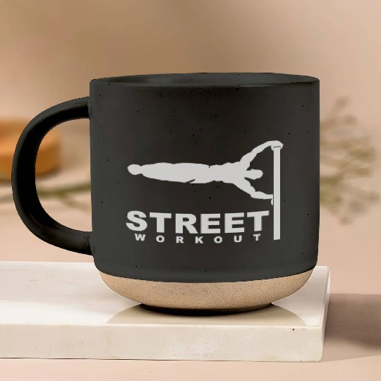 Street Workout - Calisthenics - Human Flag Pottery Mugs