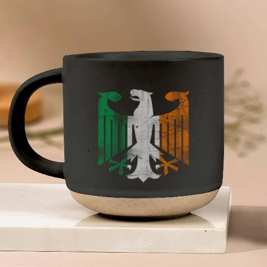 Irish German Eagle Pottery Mugs