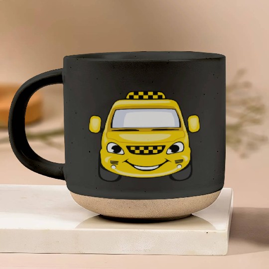 Taxi design art Pottery Mugs