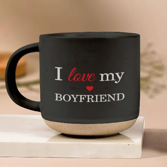 I Love My Boyfriend Pottery Mugs