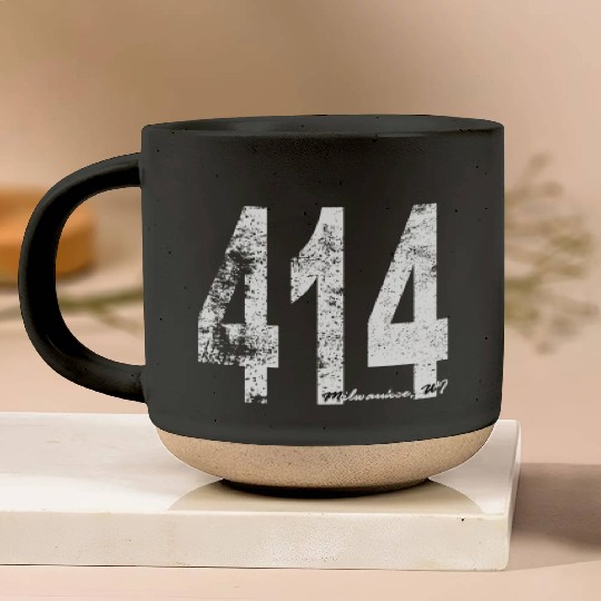 Vintage Milwaukee Area Code 414 Pottery Mugs