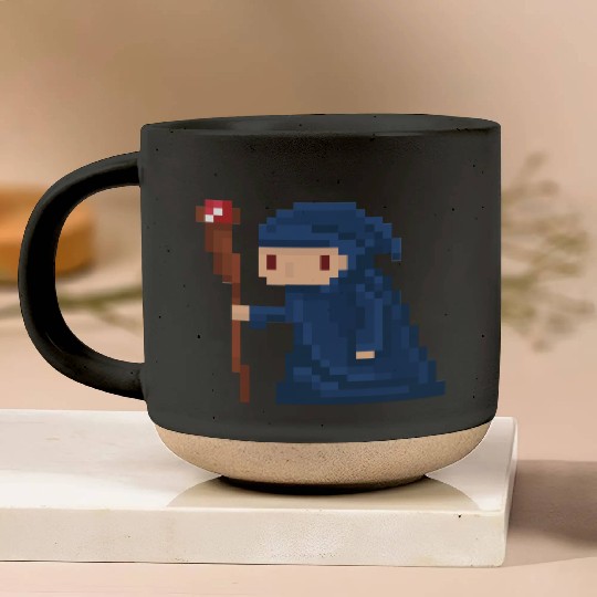 Pixel wizard Pottery Mugs