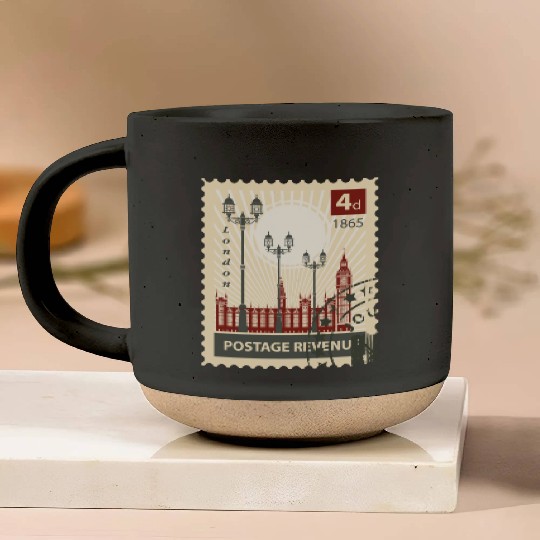 london stamp Pottery Mugs