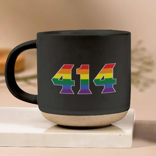 Gay Pride 414 Milwaukee Area Code Pottery Mugs