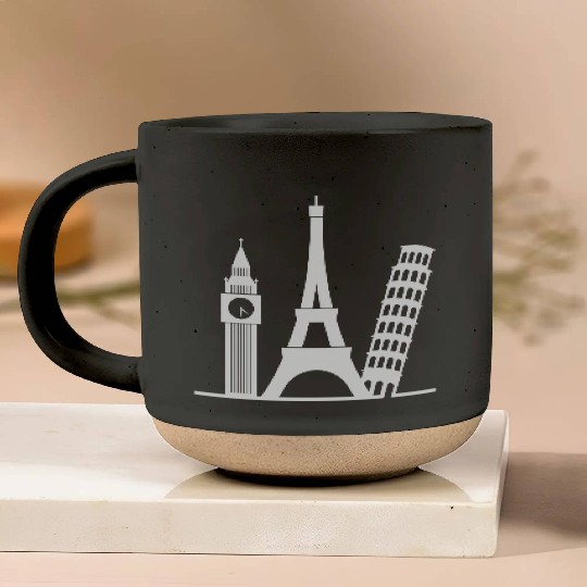Europe / London,Paris,Pisa Pottery Mugs
