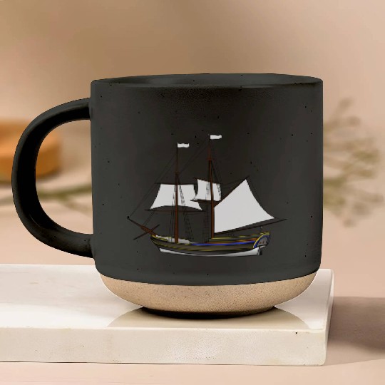 ship boat canoe sailboat submarine yacht anchor405 Pottery Mugs