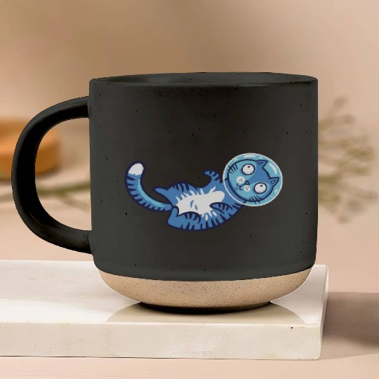 Space cat Pottery Mugs