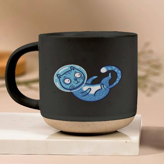 Space cat Pottery Mugs