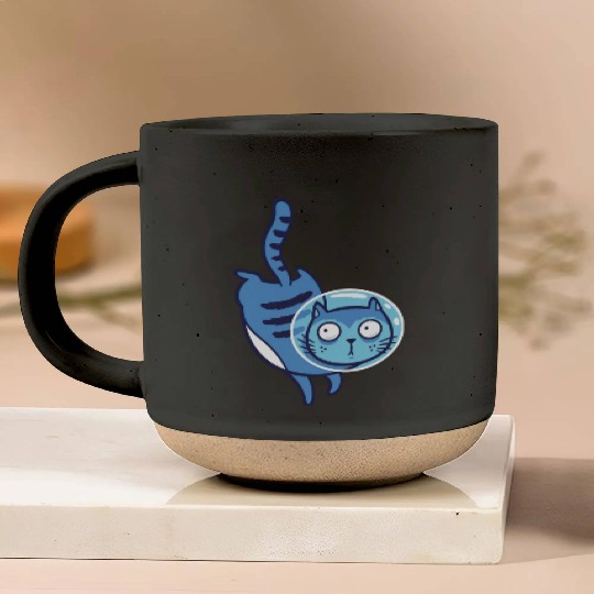 Space cat Pottery Mugs