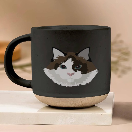 Cat face Pottery Mugs
