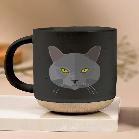 Cat face Pottery Mugs