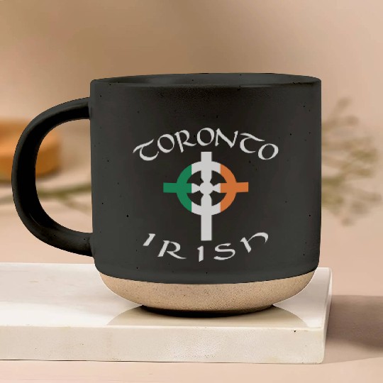 Ireland Canada Pride Celtic Cross Toronto Irish Pottery Mugs