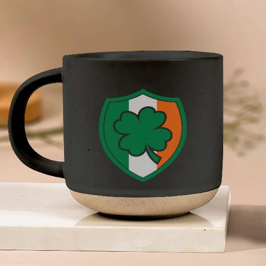 Ireland Flag - Irish - Ire -St Patricks day-Clover Pottery Mugs