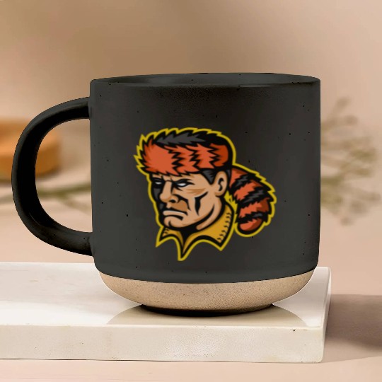 Davy Crockett Mascot Pottery Mugs
