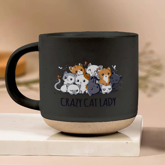 Crazy Cat Lady Pottery Mugs