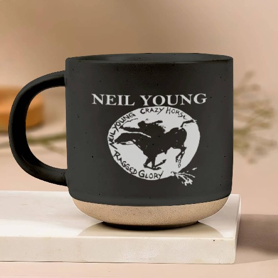 Neil Young Crazy Horse Unisex Retro Rock Horse Pottery Mugs