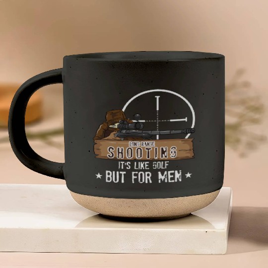 Long Range Shooting Gun Hunter Pottery Mugs