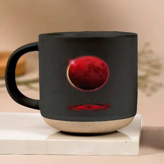 Vampire werewolf blood red moon eclipse Pottery Mugs