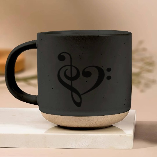 Music Heart Pottery Mugs