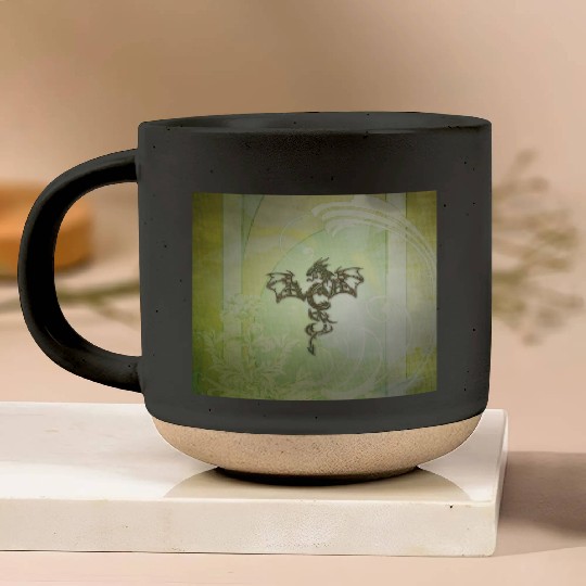 Awesome chinese dragon green colors Pottery Mugs