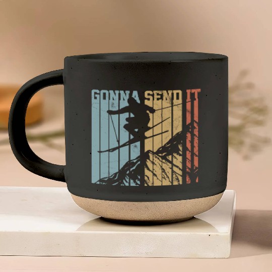 Gonna Send It - Ski Vintage Gift Pottery Mugs