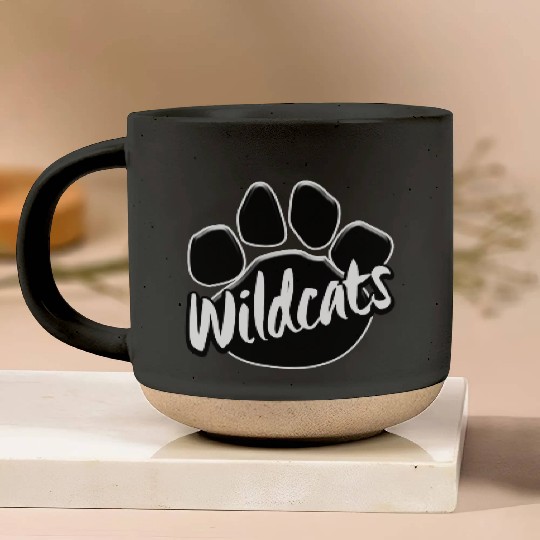 Wildcats Paw Print Mascot School Pride Pottery Mugs