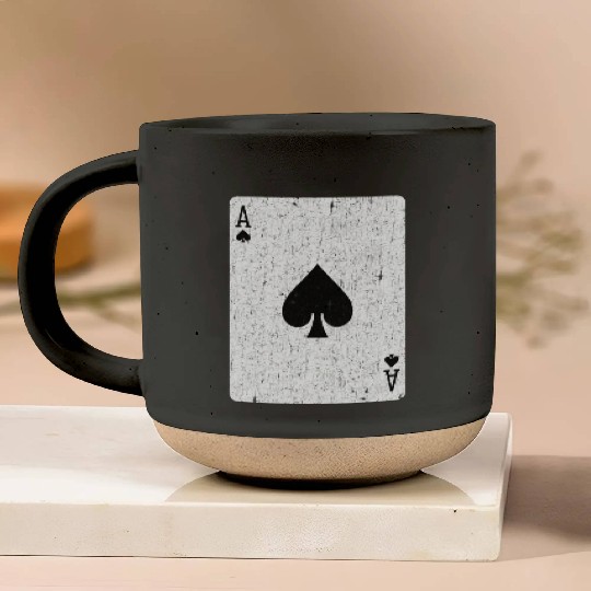 ace of spades playing card Pottery Mugs