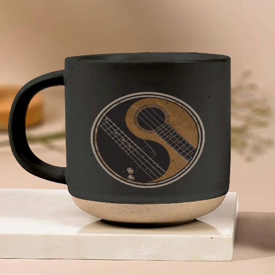 Guitar Ying Yang Gift Guitar Player Pottery Mugs